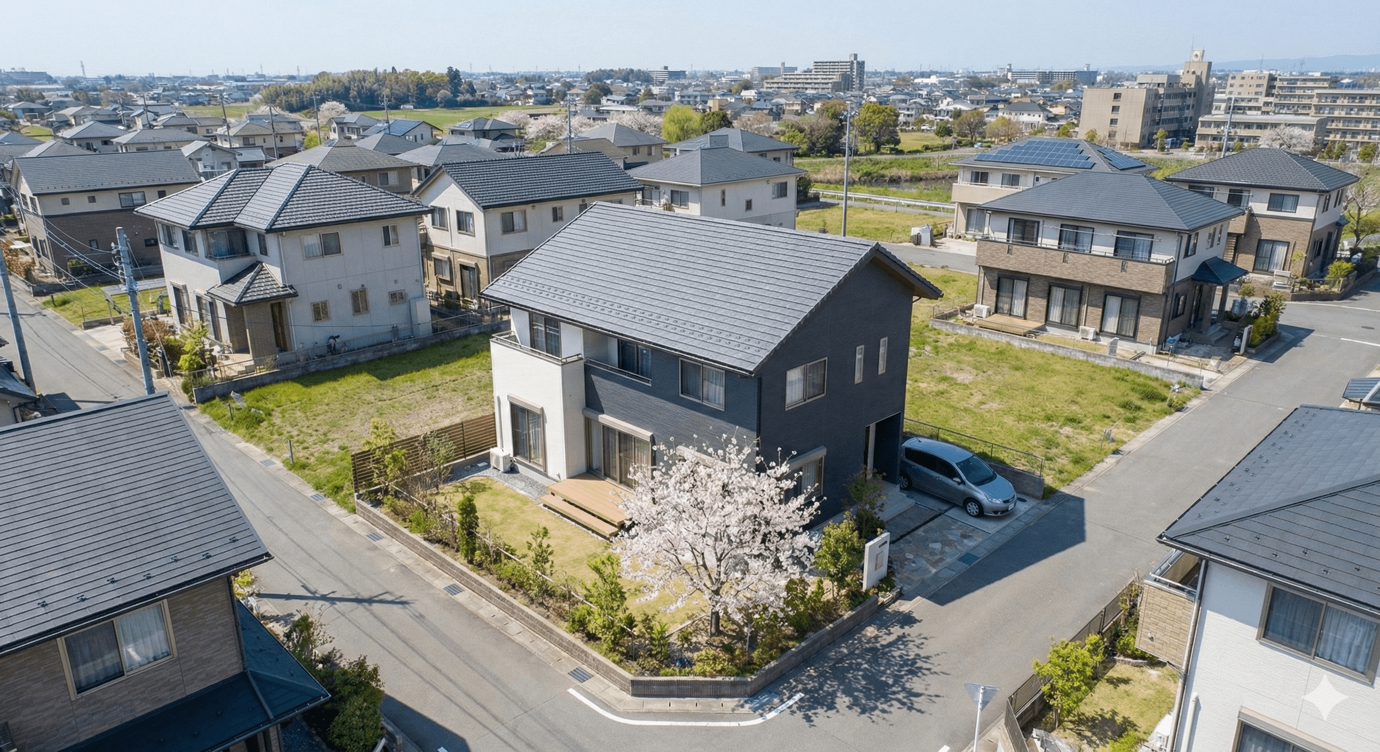 戸建て住宅 空撮